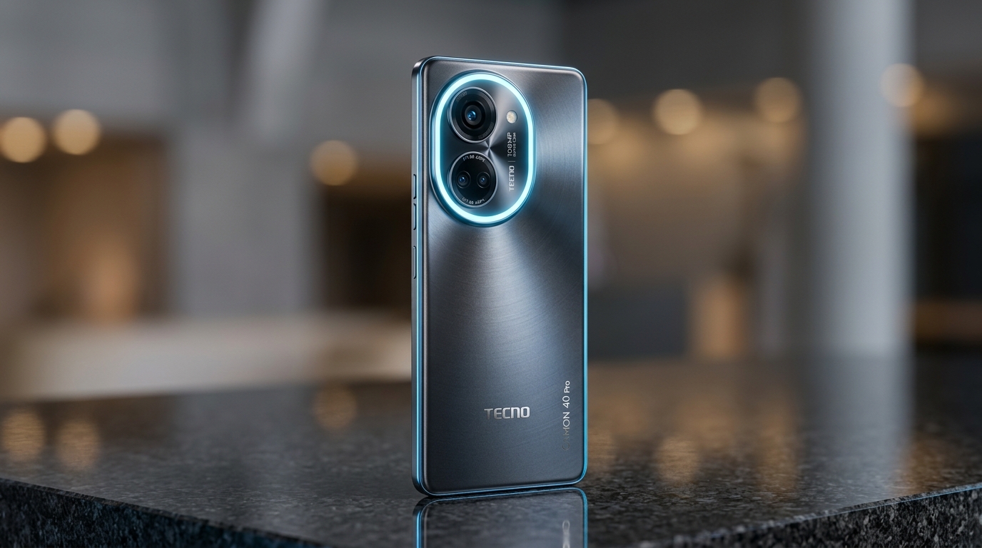 Triple capteur photo IA et design moderne du Tecno Spark