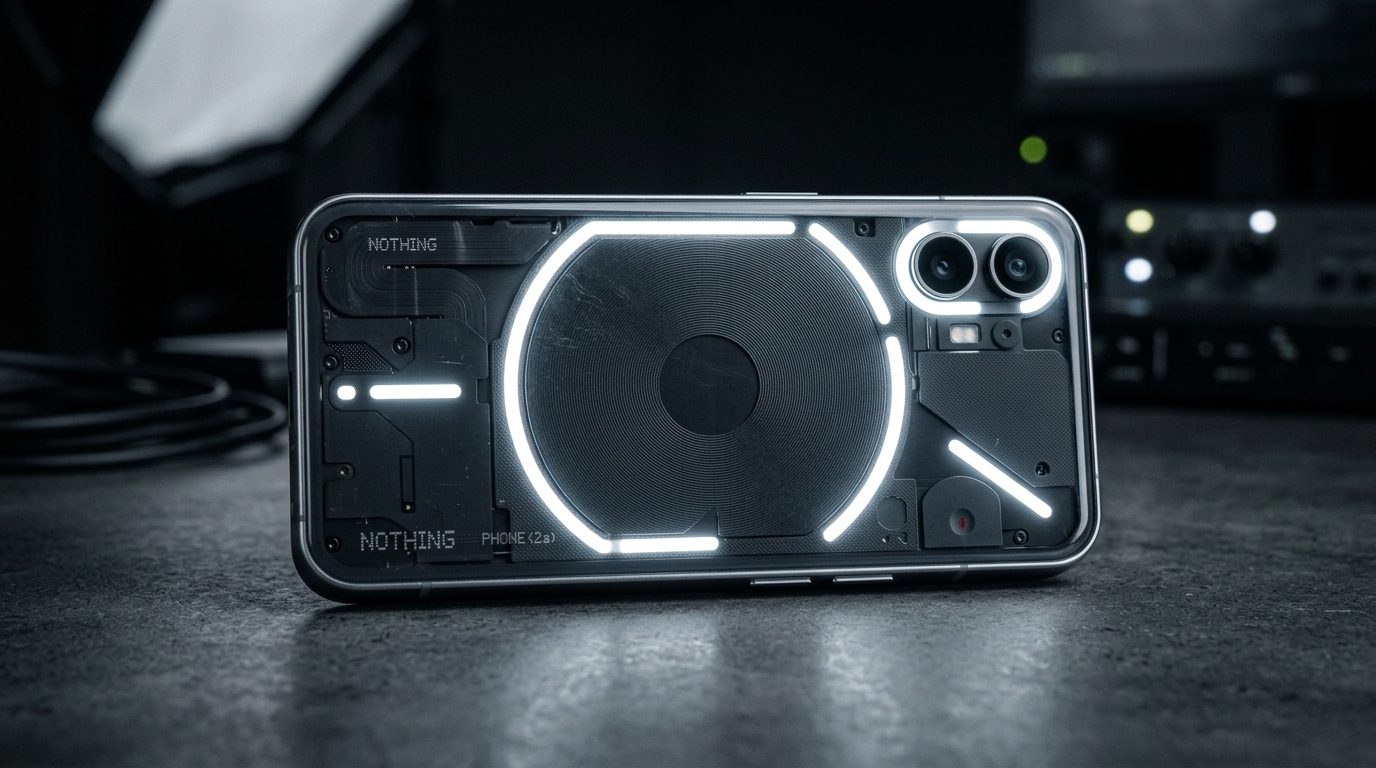 Dos transparent avec interface Glyph lumineuse signature de Nothing Phone